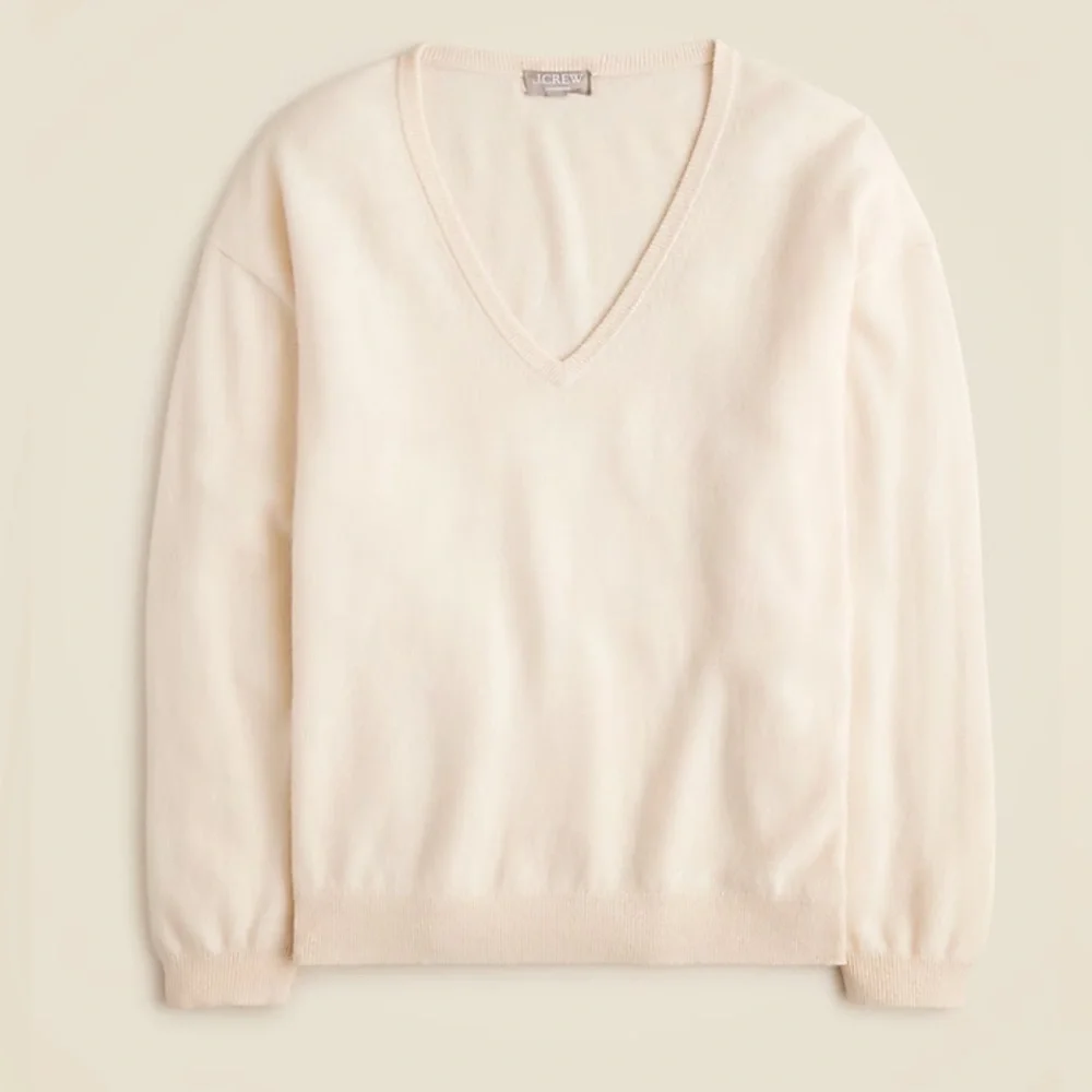NEW J Crew Cashmere relaxed V-neck sweater XS